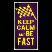 Coque Huawei Ascend P7 Keep Calm and Be Fast Violet