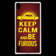 Coque Huawei Ascend P7 Keep Calm and Be Furious Rouge
