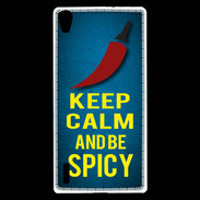 Coque Huawei Ascend P7 Keep Calm and Be Spicy Bleu