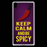 Coque Huawei Ascend P7 Keep Calm and Be Spicy Violet