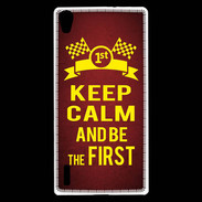 Coque Huawei Ascend P7 Keep Calm and Be the First Rouge