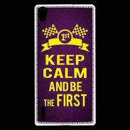 Coque Huawei Ascend P7 Keep Calm and Be the First Violet
