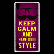 Coque Huawei Ascend P7 Keep Calm and Have a good Style Rose