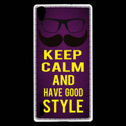 Coque Huawei Ascend P7 Keep Calm and Have a good Style Violet