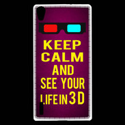 Coque Huawei Ascend P7 Keep Calm and See your life 3D Rose
