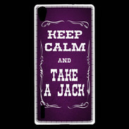 Coque Huawei Ascend P7 Keep Calm and Take Jack Violet