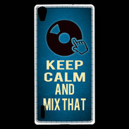 Coque Huawei Ascend P7 Keep Calm and Mix that Bleu