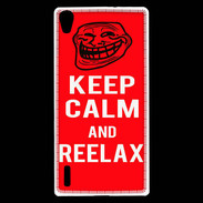 Coque Huawei Ascend P7 Keep Calm and Reelax Rouge