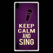 Coque Huawei Ascend P7 Keep Calm and Sing Violet