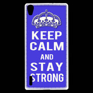 Coque Huawei Ascend P7 Keep Calm and Stay strong Bleu