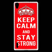 Coque Huawei Ascend P7 Keep Calm and Stay strong Rouge