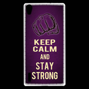 Coque Huawei Ascend P7 Keep Calm and Stay strong Violet