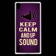 Coque Huawei Ascend P7 Keep Calm and Up Sound Violet