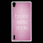 Coque Huawei Ascend P7 Boulot Sexo Dodo Rose ZG