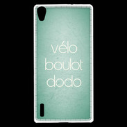 Coque Huawei Ascend P7 Vélo Boulot Dodo Vert ZG