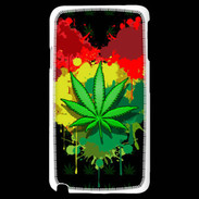 Coque Samsung Galaxy Note 3 Light Feuille de cannabis et cœur Rasta