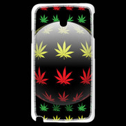 Coque Samsung Galaxy Note 3 Light Effet cannabis sur fond noir
