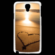Coque Samsung Galaxy Note 3 Light Coeur sur la plage avec couché de soleil
