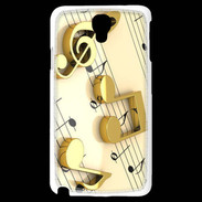Coque Samsung Galaxy Note 3 Light Portée de notes en or