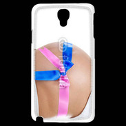 Coque Samsung Galaxy Note 3 Light Femme enceinte avec ruban bleu et rose