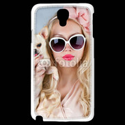 Coque Samsung Galaxy Note 3 Light Femme glamour avec chihuahua