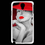 Coque Samsung Galaxy Note 3 Light Femme élégante en noire et rouge 15