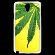 Coque Samsung Galaxy Note 3 Light Feuille de cannabis sur fond jaune