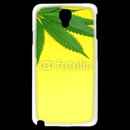 Coque Samsung Galaxy Note 3 Light Feuille de cannabis sur fond jaune 2
