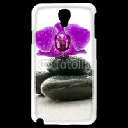 Coque Samsung Galaxy Note 3 Light Orchidée violette sur galet noir