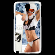 Coque Samsung Galaxy Note 3 Light Charme et snowboard