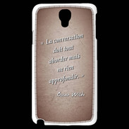 Coque Samsung Galaxy Note 3 Light La conversation Rouge Citation Oscar Wilde