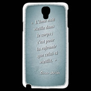 Coque Samsung Galaxy Note 3 Light Ame nait Turquoise Citation Oscar Wilde