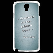 Coque Samsung Galaxy Note 3 Light Ami poignardée Turquoise Citation Oscar Wilde