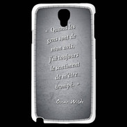 Coque Samsung Galaxy Note 3 Light Avis gens Noir Citation Oscar Wilde