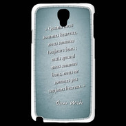 Coque Samsung Galaxy Note 3 Light Bons heureux Turquoise Citation Oscar Wilde