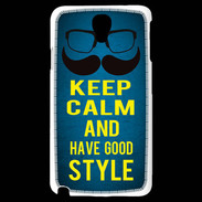 Coque Samsung Galaxy Note 3 Light Keep Calm and Have a good Style Bleu