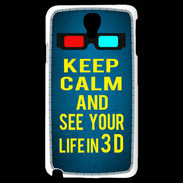Coque Samsung Galaxy Note 3 Light Keep Calm and See your life 3D Bleu