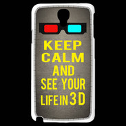 Coque Samsung Galaxy Note 3 Light Keep Calm and See your life 3D Gris