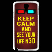 Coque Samsung Galaxy Note 3 Light Keep Calm and See your life 3D Rouge