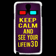 Coque Samsung Galaxy Note 3 Light Keep Calm and See your life 3D Violet
