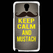 Coque Samsung Galaxy Note 3 Light Keep Calm and Mustach Gris