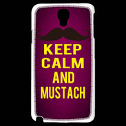 Coque Samsung Galaxy Note 3 Light Keep Calm and Mustach Rose
