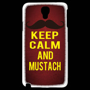 Coque Samsung Galaxy Note 3 Light Keep Calm and Mustach Rouge
