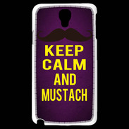 Coque Samsung Galaxy Note 3 Light Keep Calm and Mustach Violet