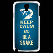 Coque Samsung Galaxy Note 3 Light Keep Calm and Be a Snake bleu