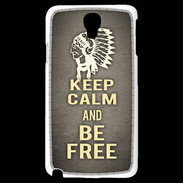 Coque Samsung Galaxy Note 3 Light Keep Calm and Be Free Gris
