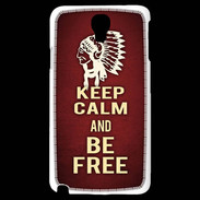 Coque Samsung Galaxy Note 3 Light Keep Calm and Be Free Rouge