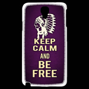 Coque Samsung Galaxy Note 3 Light Keep Calm and Be Free Violet
