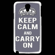 Coque Samsung Galaxy Note 3 Light Keep Calm and Carry on Gris