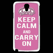 Coque Samsung Galaxy Note 3 Light Keep Calm and Carry on Rose